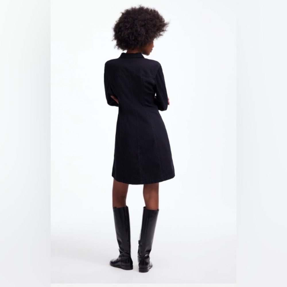 Madewell Denim Seamed Mini Dress - Picture 4 of 10